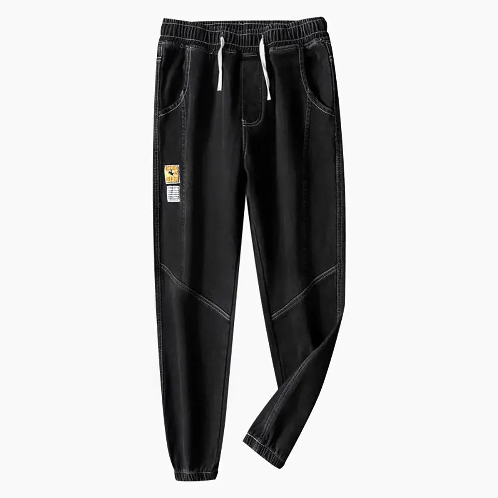 New Men's Jeans Spring And Autumn Trend Washed Elastic Waist Harlan Pants