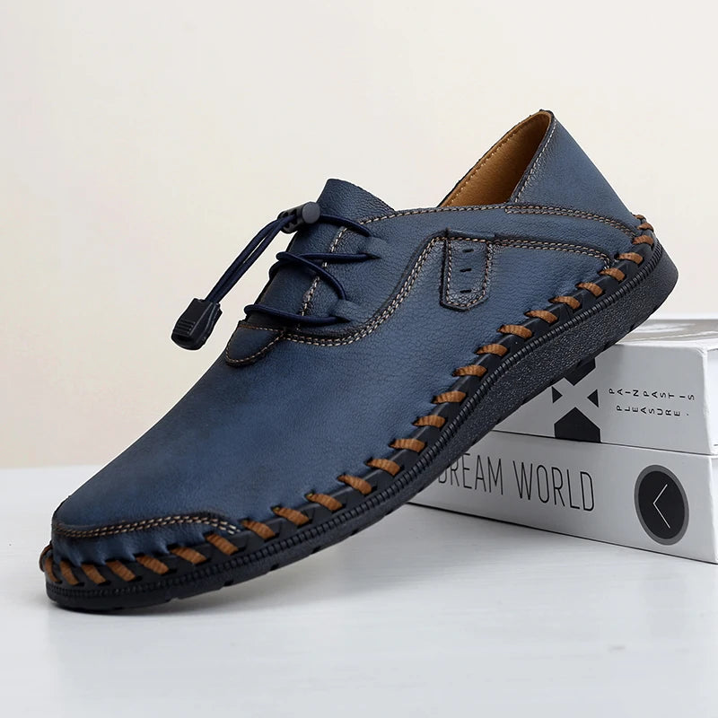 Handmade Leather Men's Penny Loafers Casual Office Business Shoes Fashion Party Wedding Moccasins Formal Male Slip on Footwear