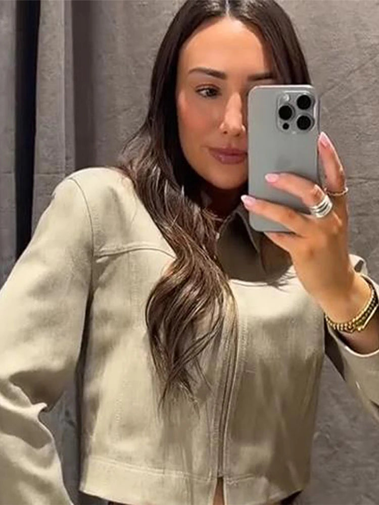 Elegant Turned Twill Women's Two Piece Suit