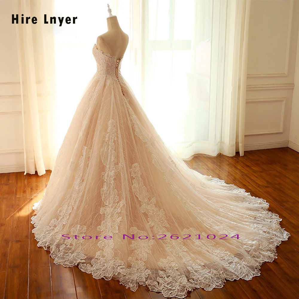Arrivals Off The Shoulder Sweetheart Neck Sequins Lace Wedding Dresses