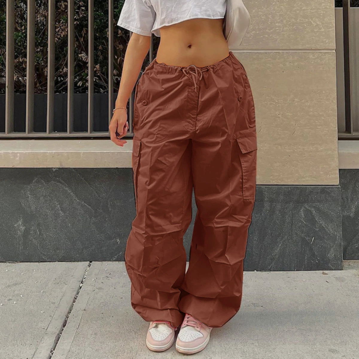 Y2K Clothing Oversized Plus Size Low Waist Parachute Loose Sweatpants