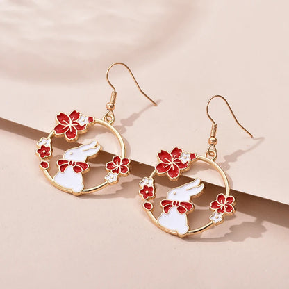 Fashion Cute Enameled Animal Dangle Drop Earrings