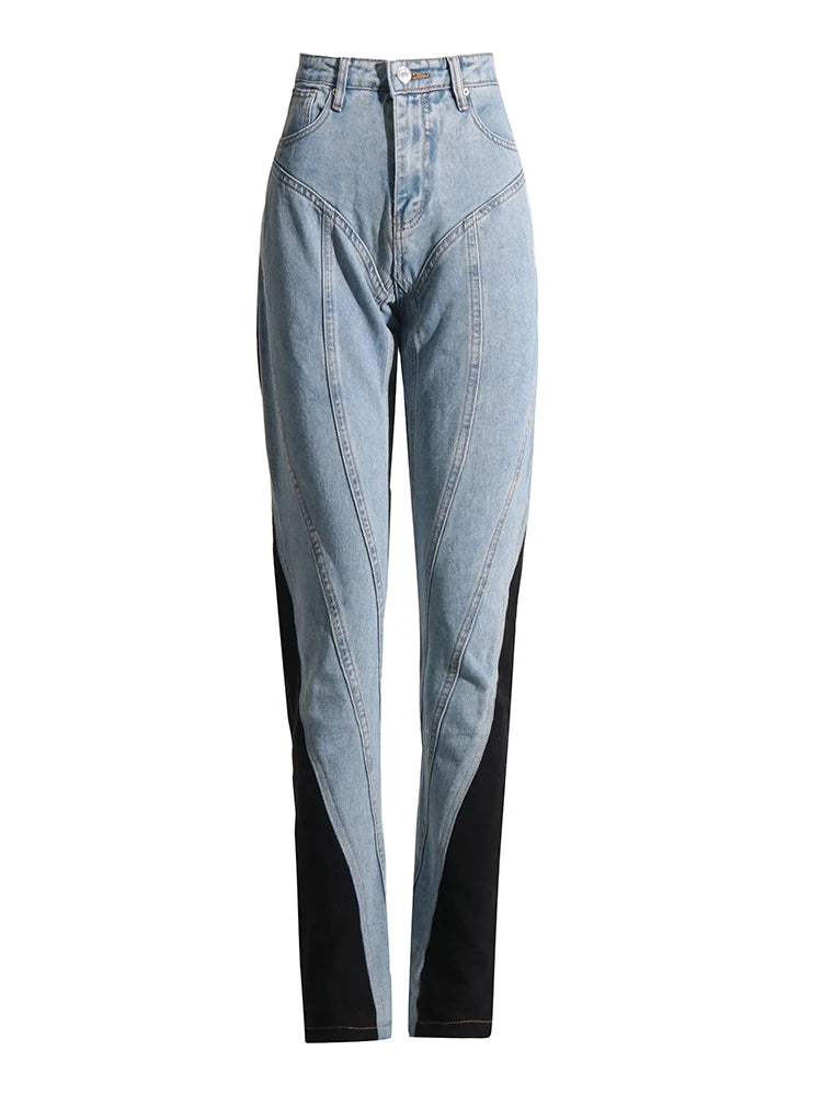 Women's high waisted casual jeans