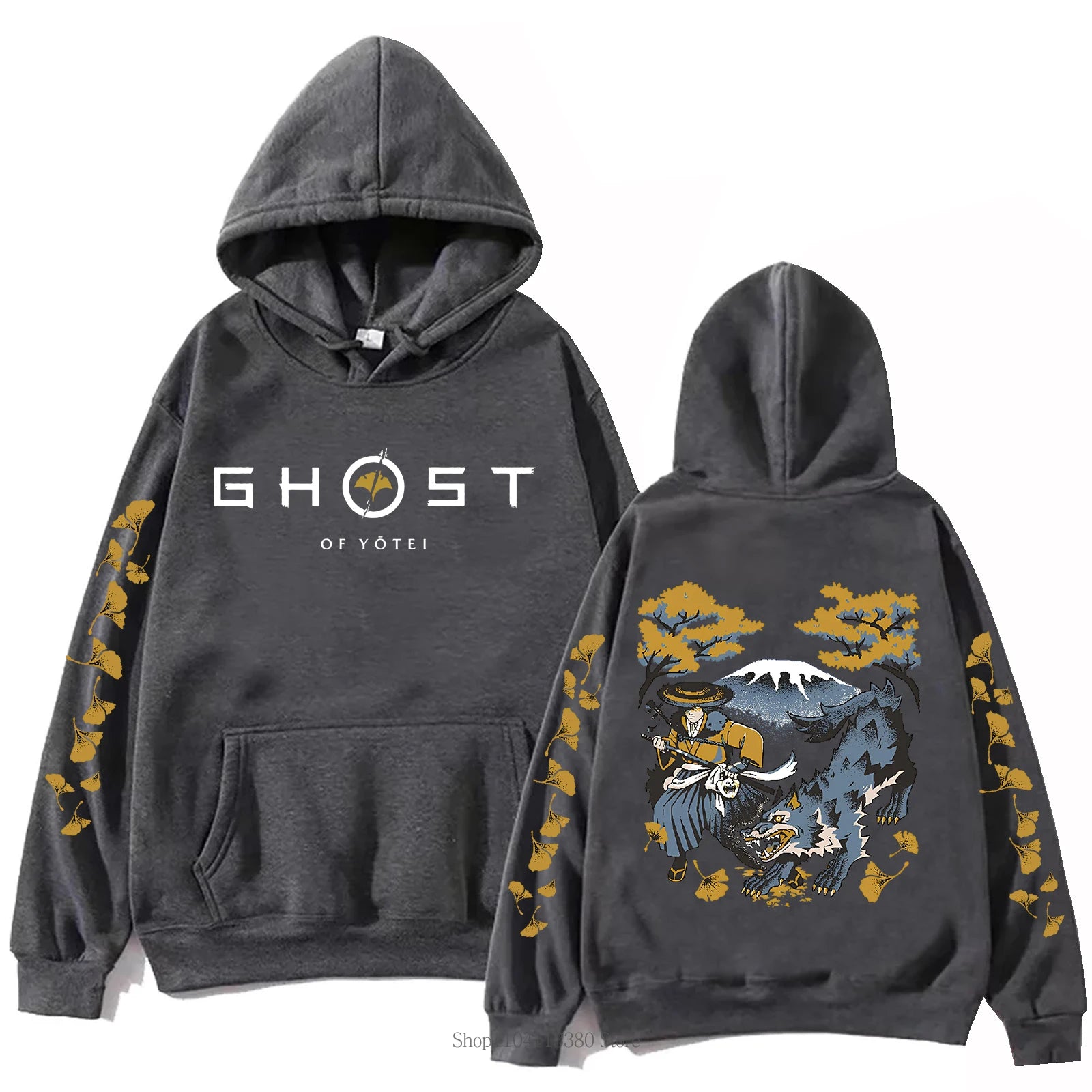New Ghost Graphic Hoodie Autumn Winter Men Women Harajuku Casual Fashion Arcane Vintage Y2K Fleece Long Sleeve Tops Pullover