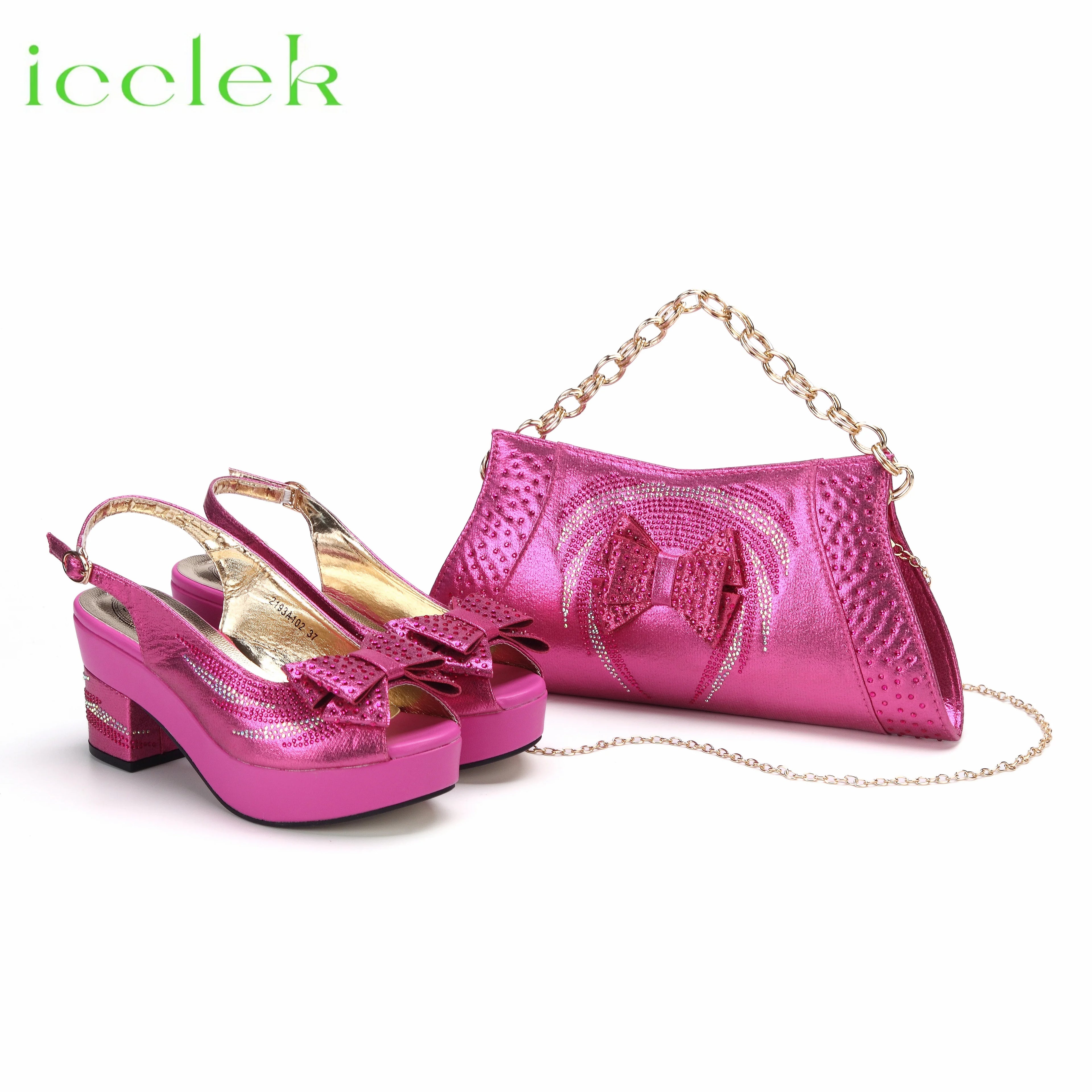 Peep Toe Ladies Sandals with Bag Set For Women Wedding Party Pump