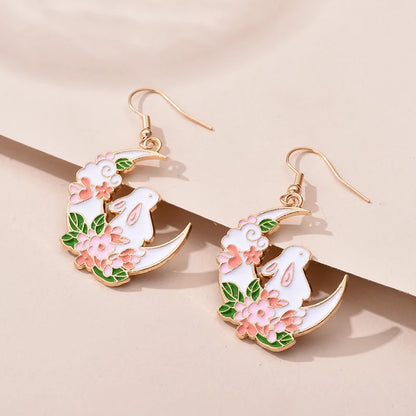 Fashion Cute Enameled Animal Dangle Drop Earrings