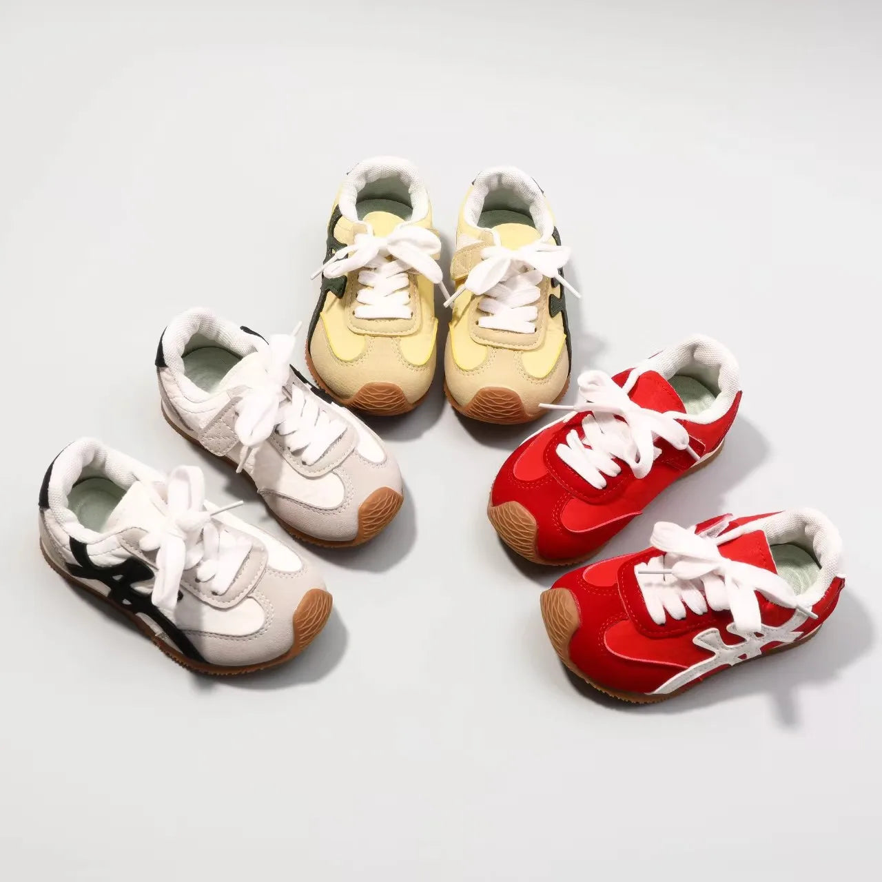 2025 Children Genuine Leather Sneakers Baby Quality Casual Shoes Boys Anti-slip Sport Shoes Girls Candy Color School Shoes