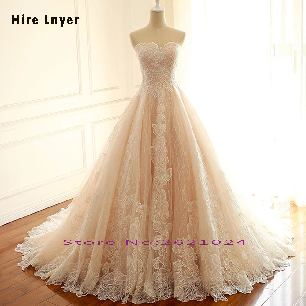 Arrivals Off The Shoulder Sweetheart Neck Sequins Lace Wedding Dresses