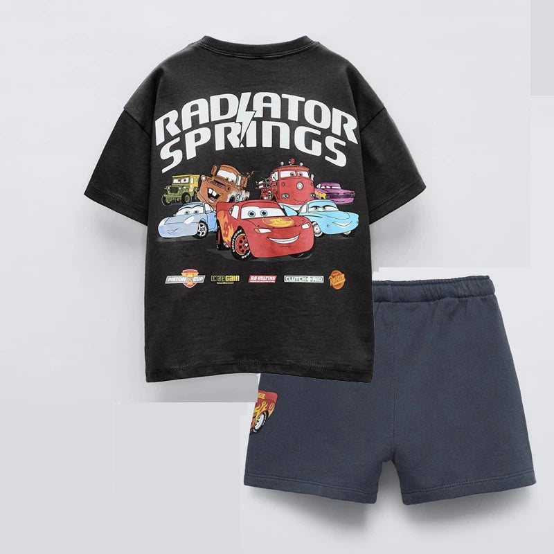 Car Tshirt+Shorts Two Piece Set