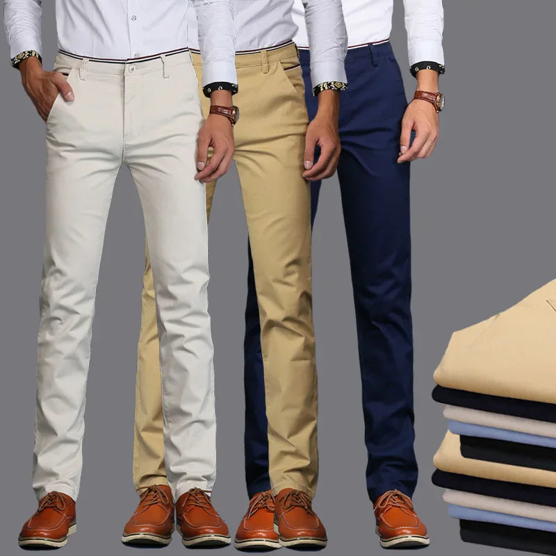 Men's Slim Boutique Tight Fitting Casual Trousers