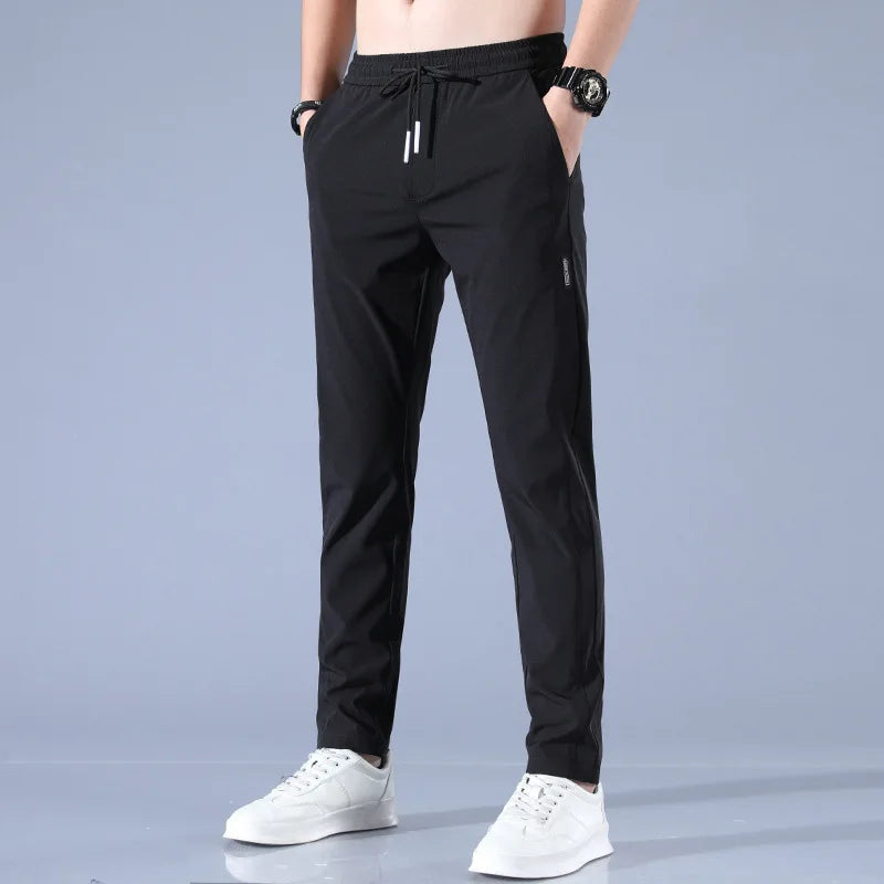 Men's Pants Black Gray Thin Business Casual Pants