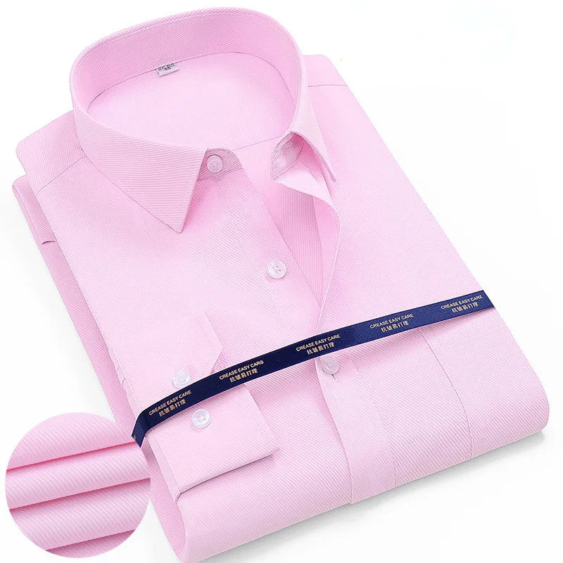 160KG New Men's Long Sleeved Shirt Classic Business Formal Social White- Black- Pink -Blue Super Large 8XL- 9XL 10XL-11XL Dating