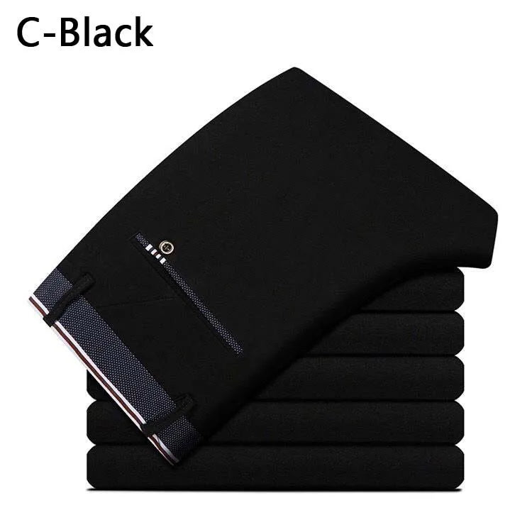 Men's Summer Fashion Business Casual Long Pants Suit Pants