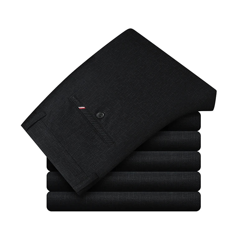 Men's Business Formal Office Cotton Spandex Trousers