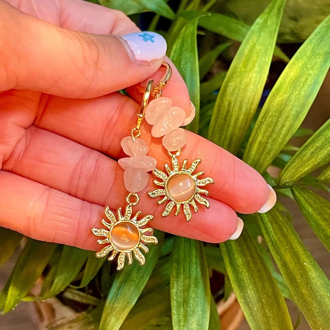 Vintage Sun Earrings Women Fashion