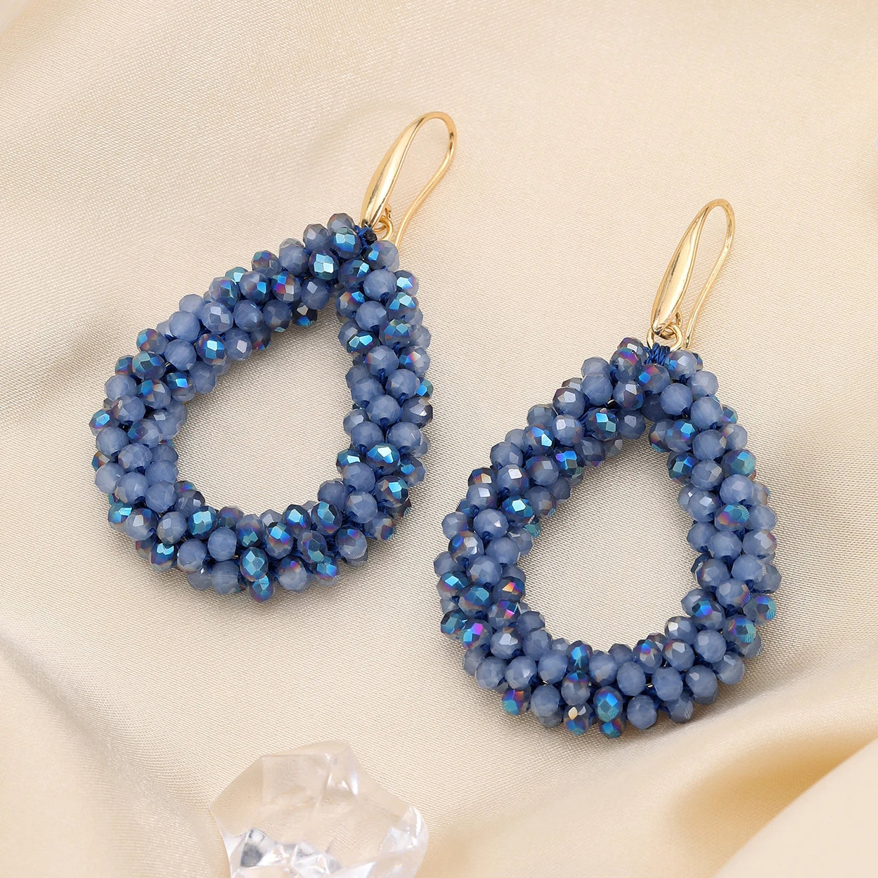Mixed Color Big Drop Earrings for Women