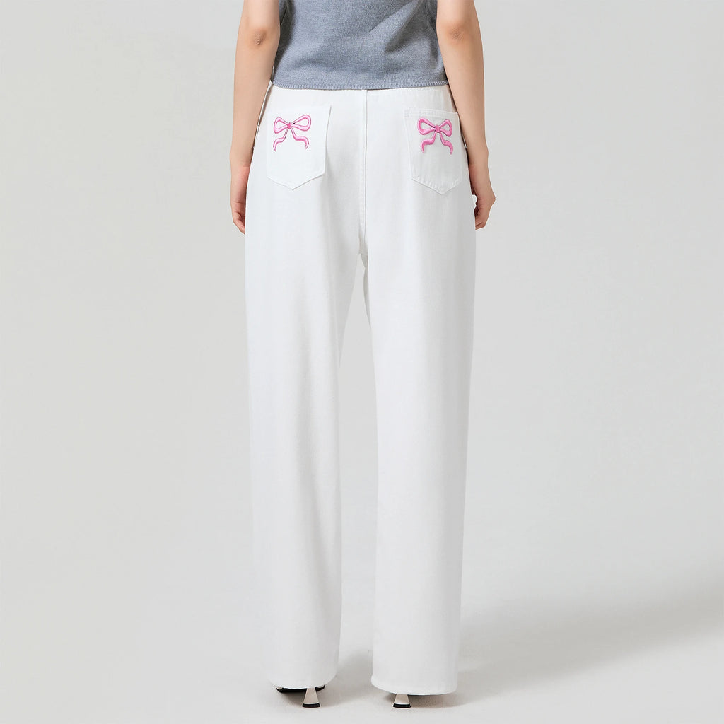 Women Solid Color Loose Long Pants