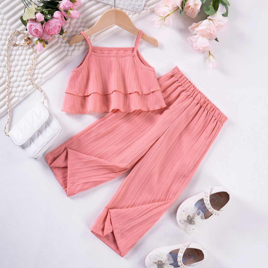Girls Solid Color Suspenders