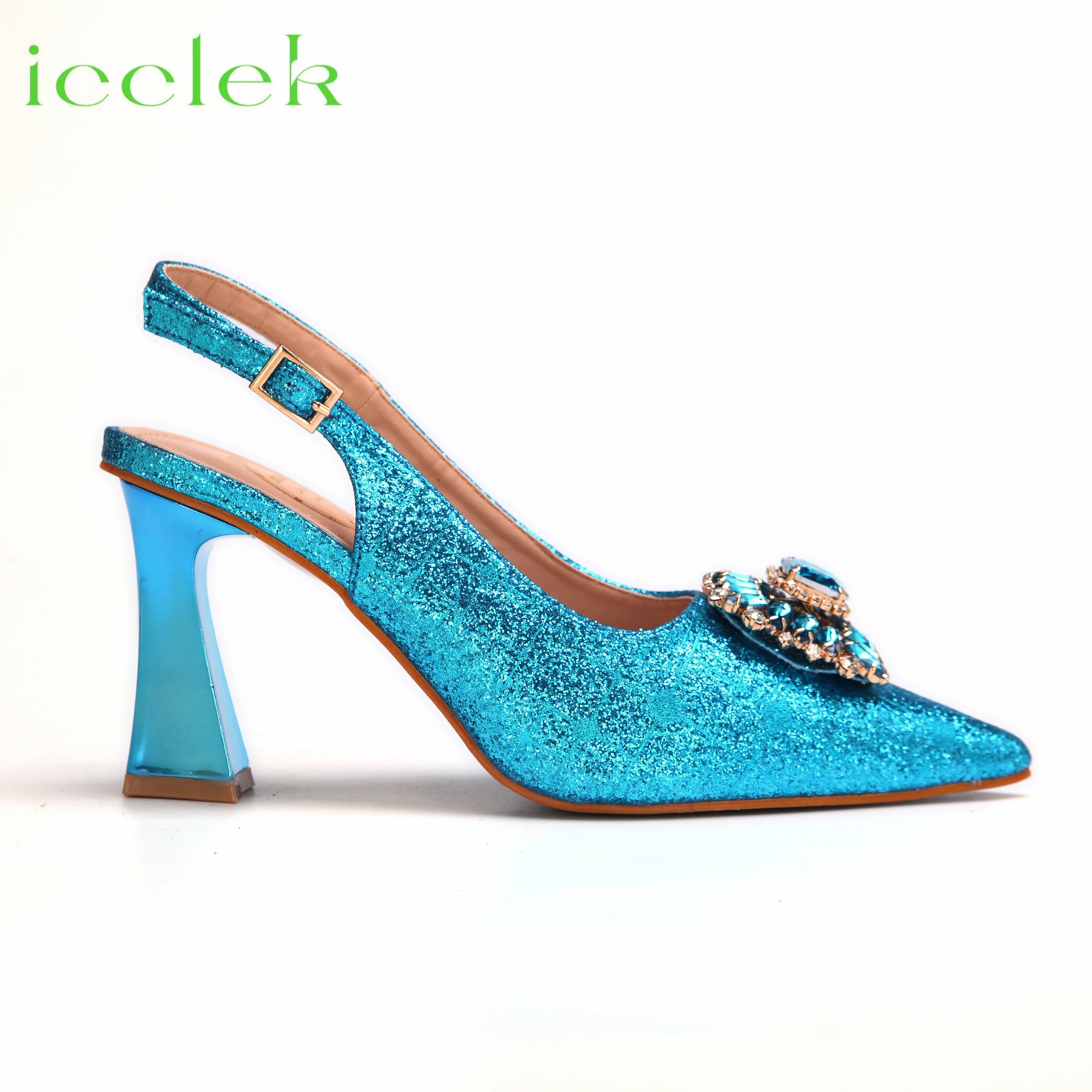 Pointed Toe Women Sandals Shoes Matching Bag Set For Ladies