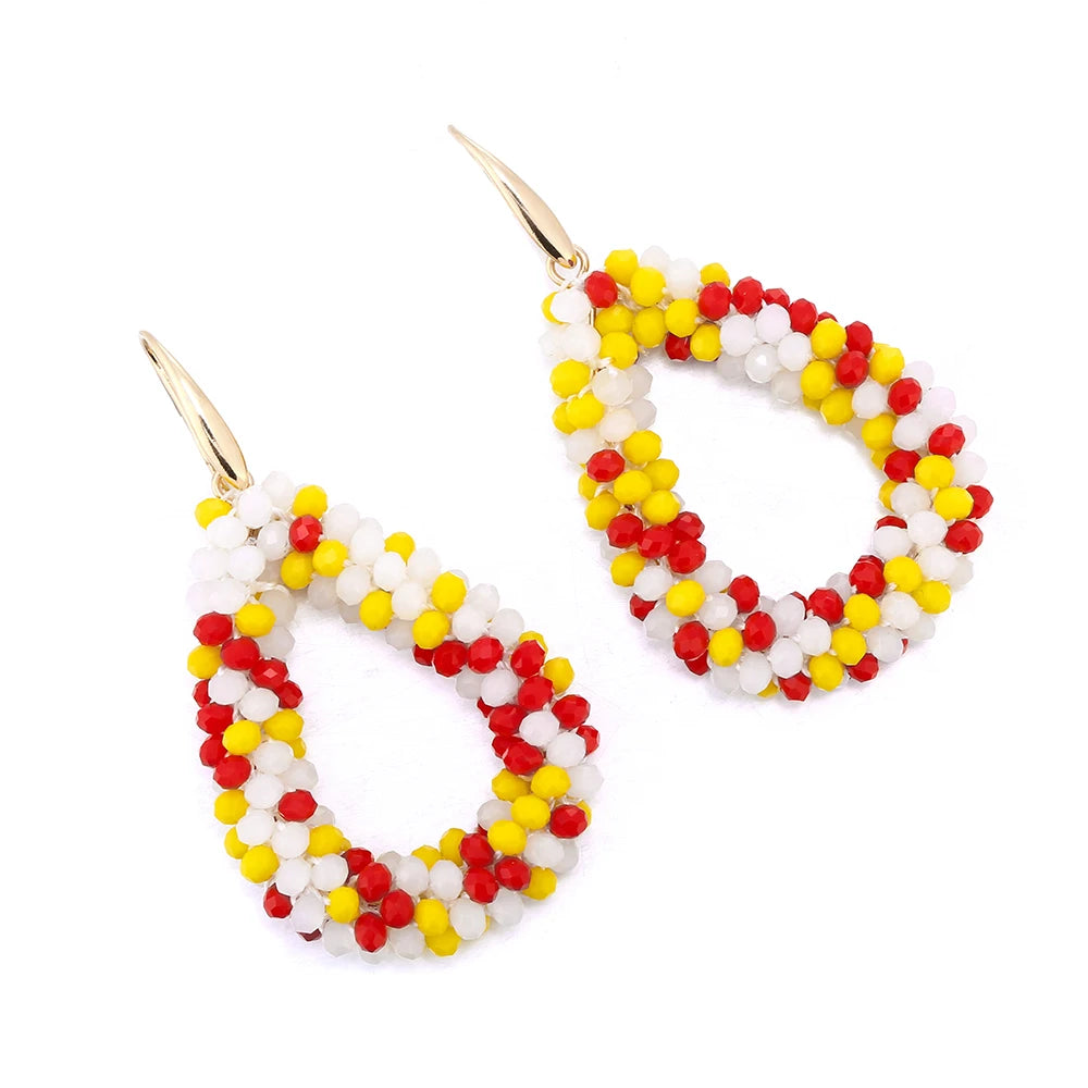 Mixed Color Big Drop Earrings for Women
