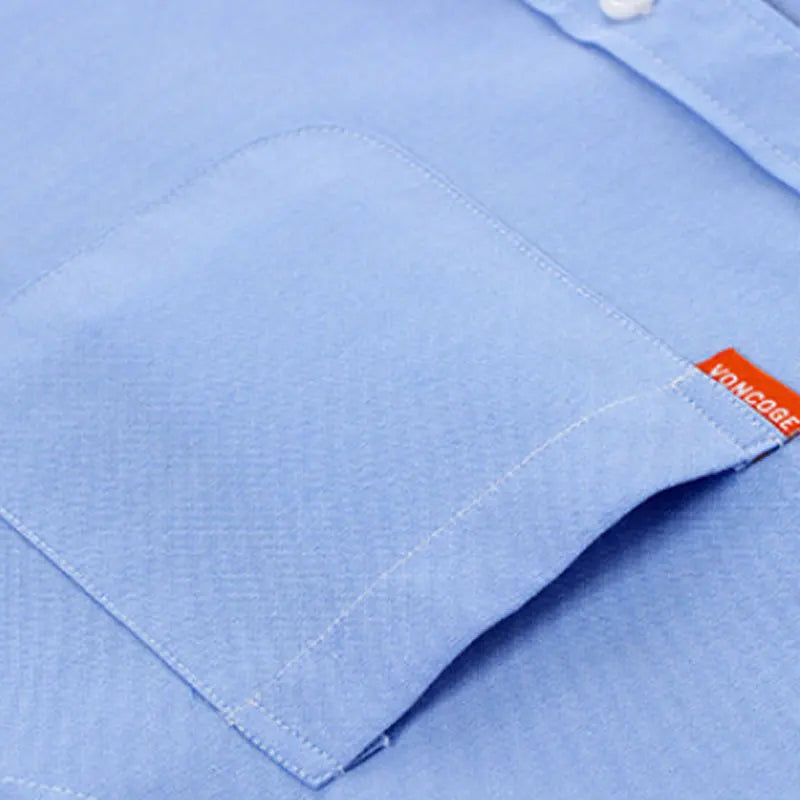 100% cotton 5XL men's short sleeve shirt Oxford Summer high quality with pockets casual wear free breathable slim fit