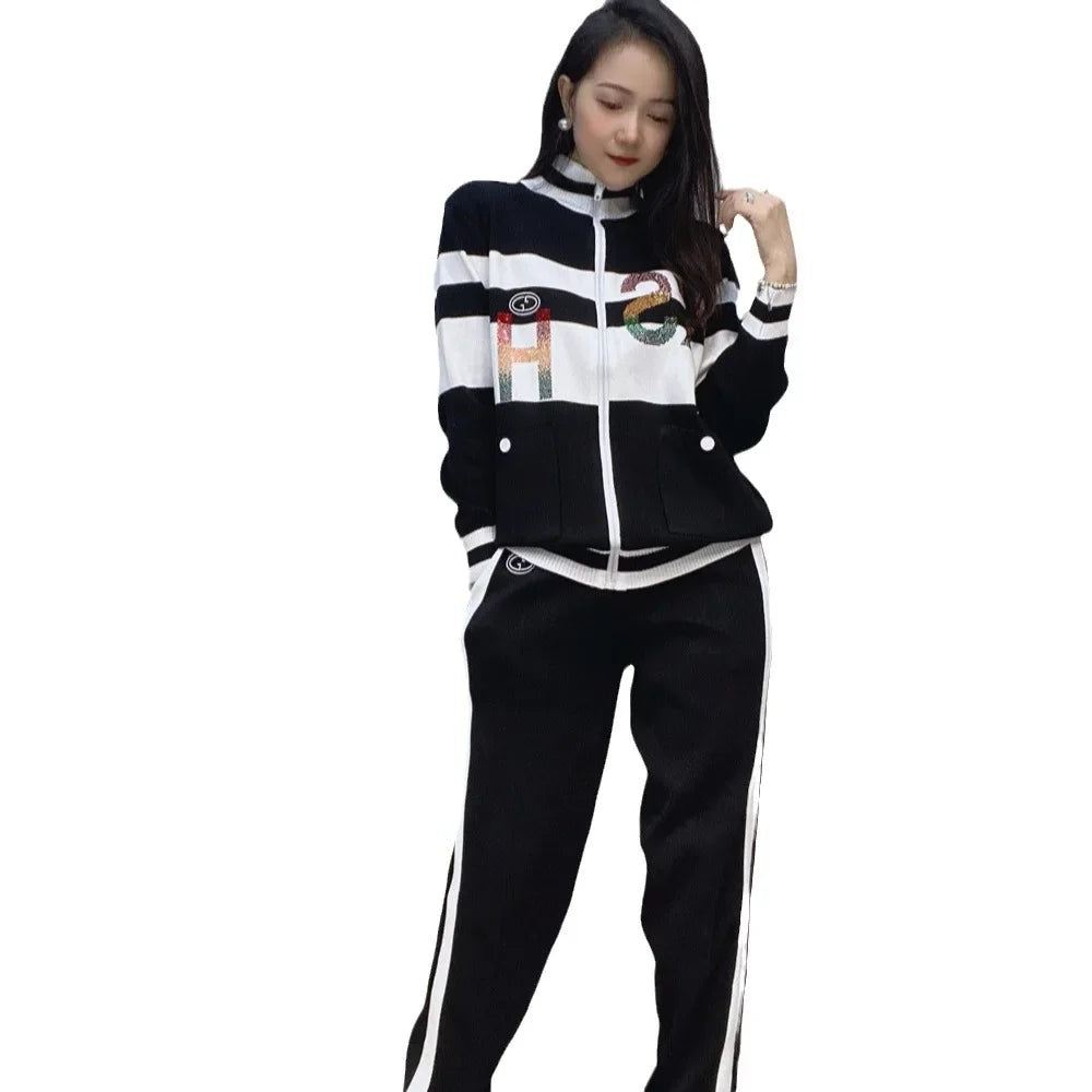 Casual Sports Pants Female Two-piece Set