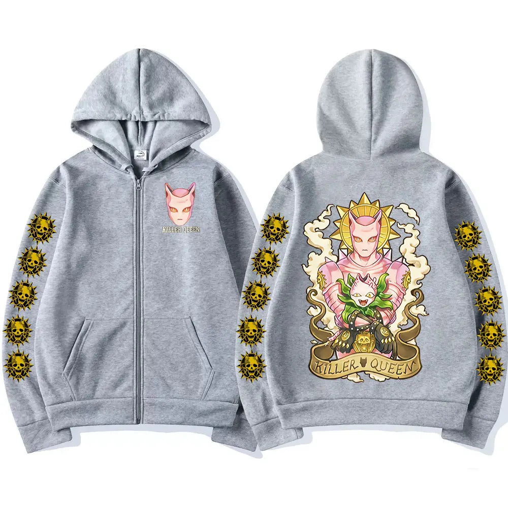 Anime JoJo Bizarre Adventure Zipper Cardigan Sweatshirt