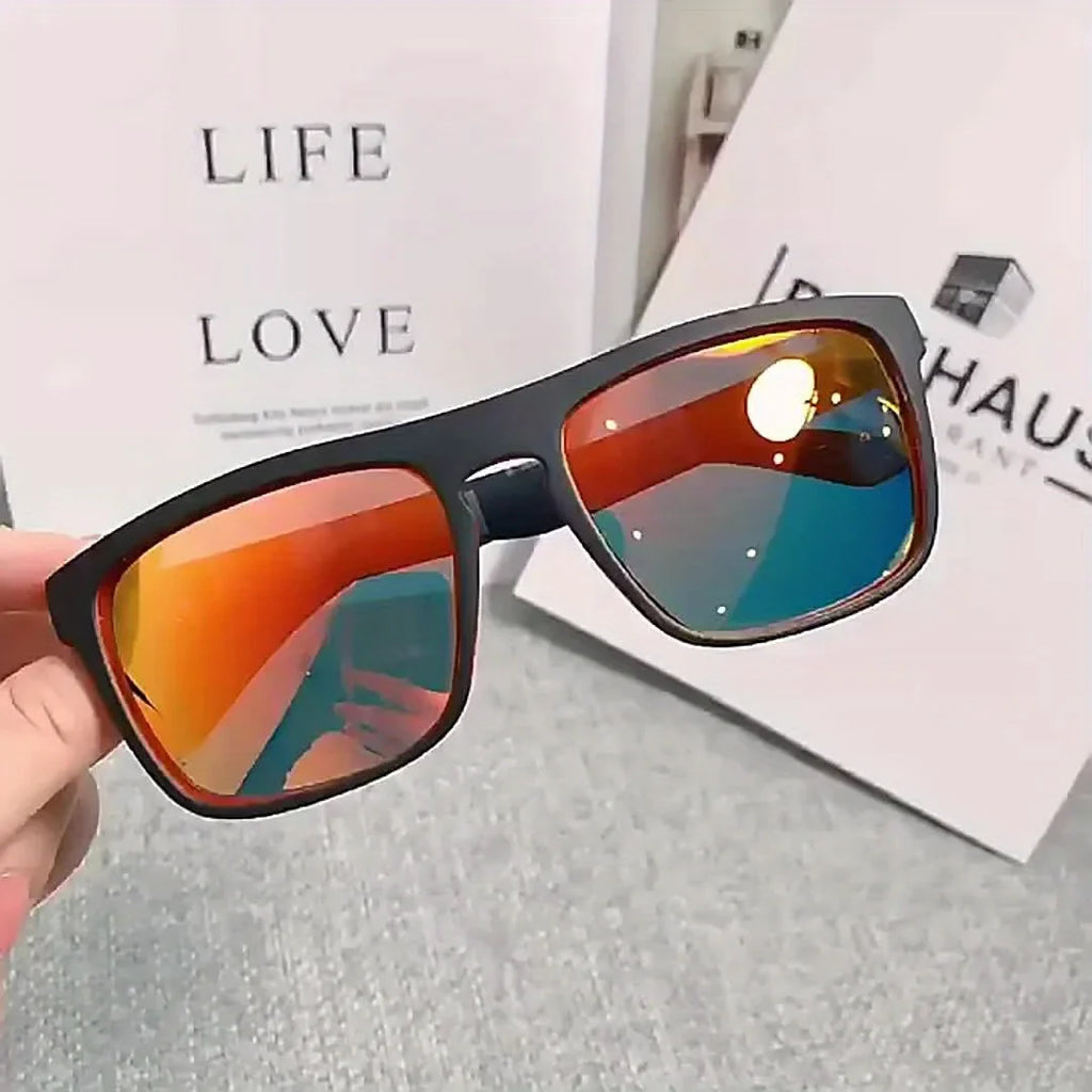 1-4 Paires de Lunettes de Soleil de Sport Polarisées Carrées Classiques pour Homme Monture Légère en PC Anti-UV400 pour Conduite Pêche Cyclisme Unisexe Durabilité