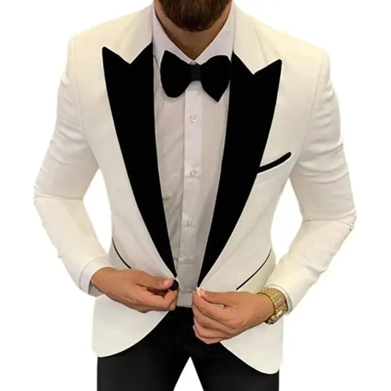 2 Piece Solid Men Suits For Wedding