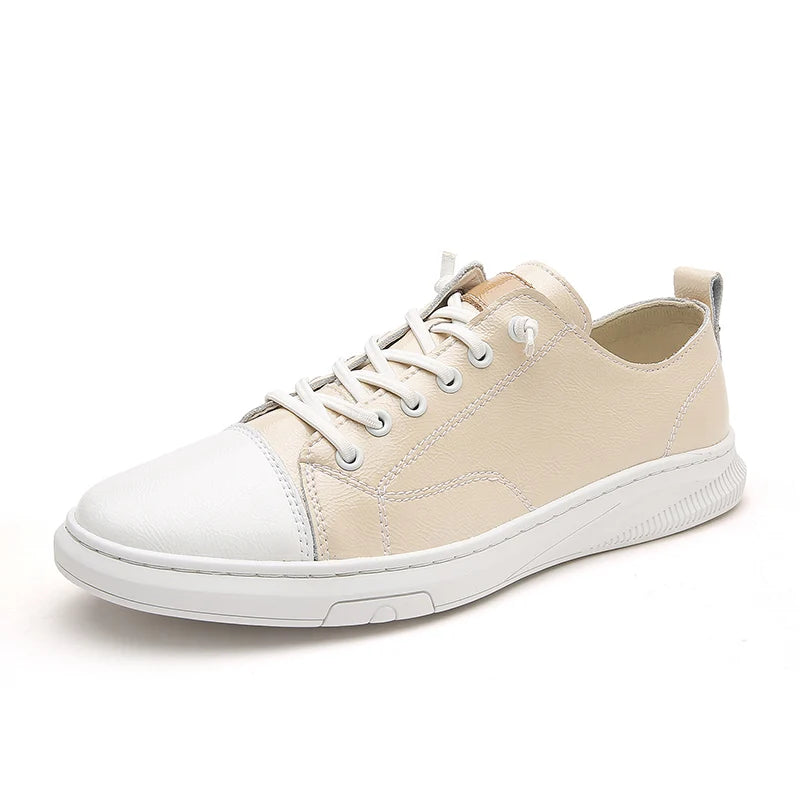 Fashionable Men's Lace-Up Casual Shoe Comfortable Lightweight Breathable Daily Walking Shoe Anti-Slip  Wear-Resistant Flat Shoes