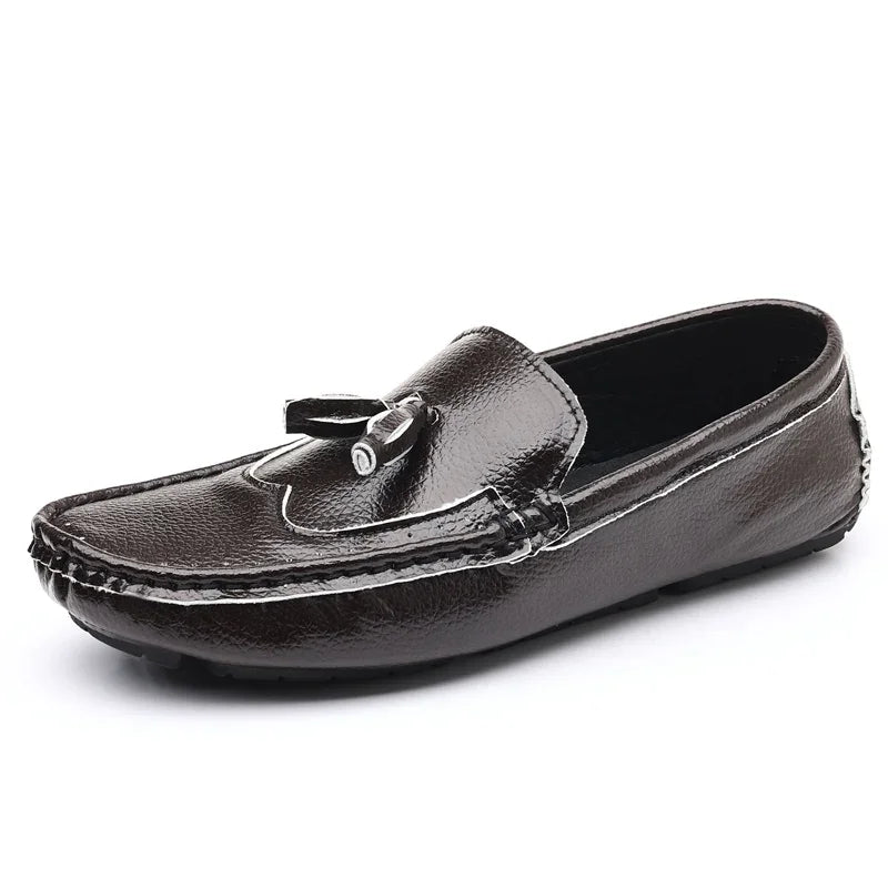 2024 Leather Men Footwear Slip on Man Shoes High Quality Wedding Party Mens Casual Shoes Breath Driving Lazy Loafers Moccasins