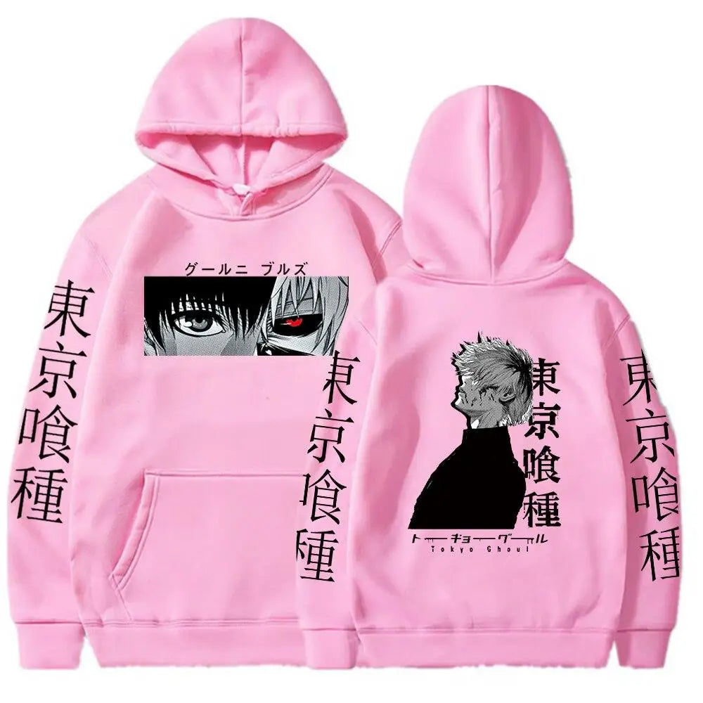 Anime Tokyo Ghoul Ken Kaneki Manga Hoodie Pullovers Tops Long Sleeve Ken Kaneki Cartoon Casual Fashion Pullover Sweatshirt
