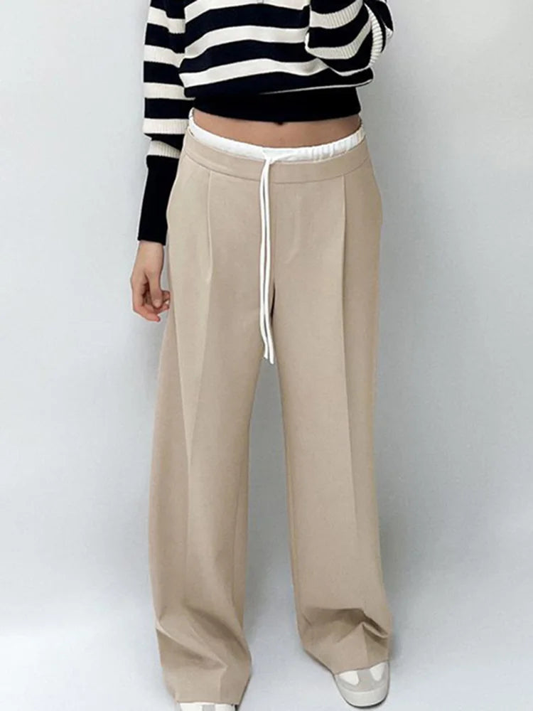Women Fashion Vintage Straight Pants
