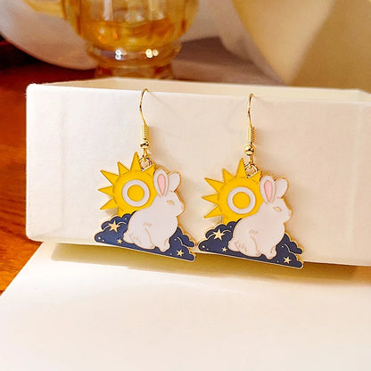 Fashion Cute Enameled Animal Dangle Drop Earrings