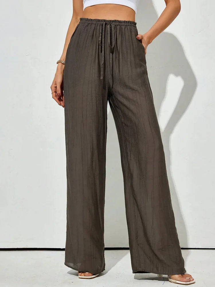 Women's Textured Straight Pants