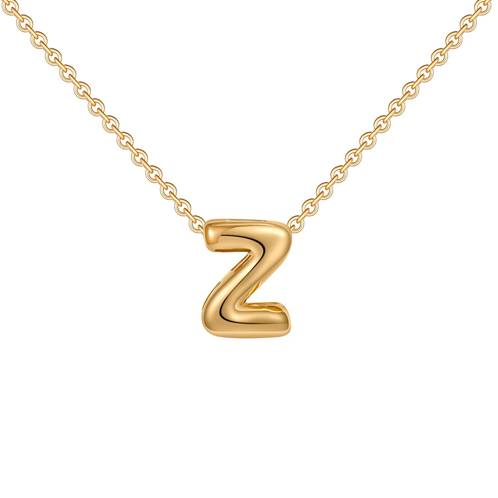 Dainty Mini Bubble Letter Necklace for Women