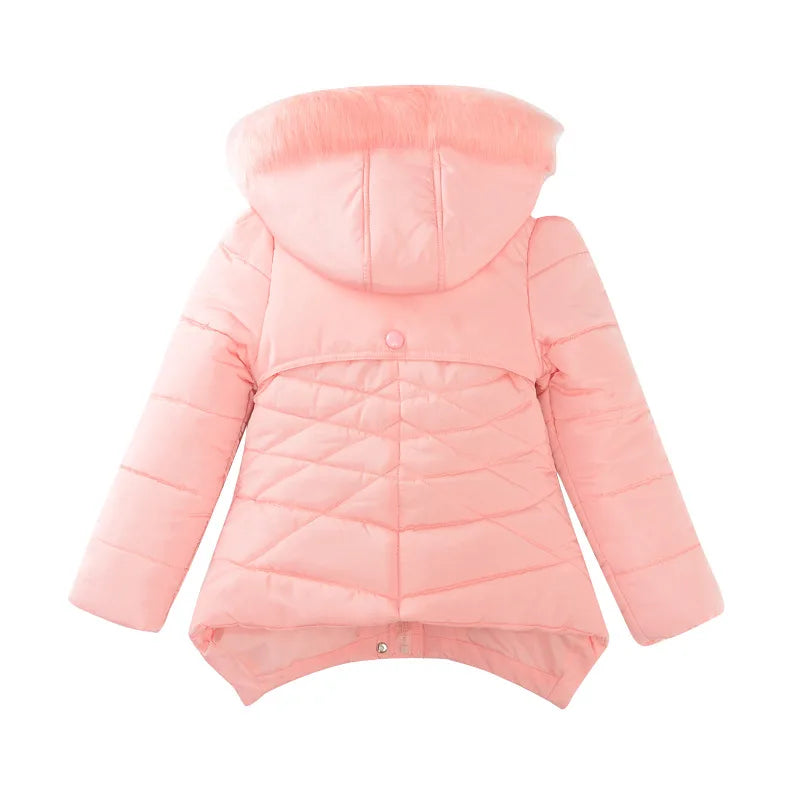 Girls Coat Fashion Long Hooded Outerwear