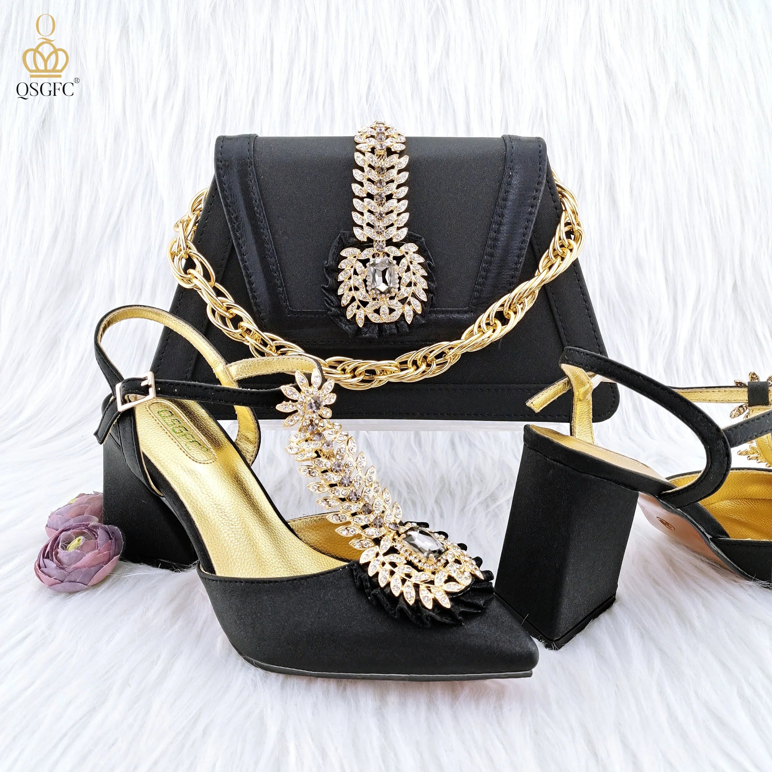 Royal Blue Noble Three-Dimensional Bag With Elegant High Heels