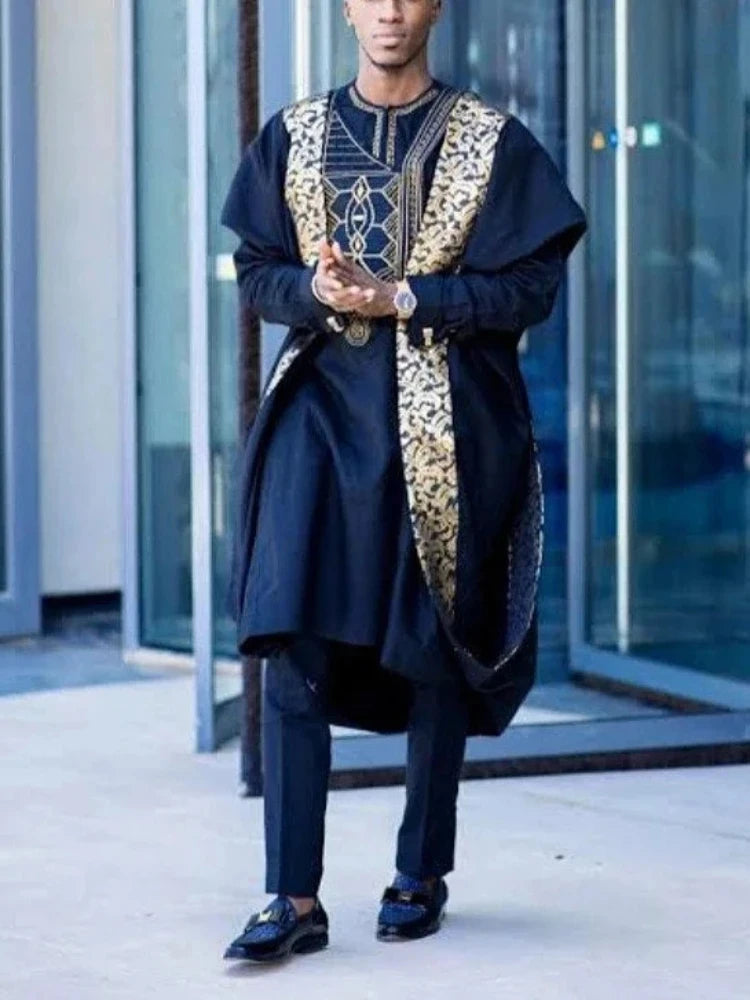 Men's long-sleeved three-piece suit
