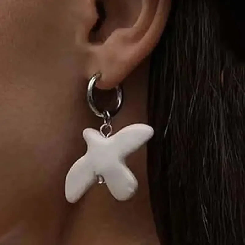 Fashion White Peace Dove Pendant Necklace Earrings for Women