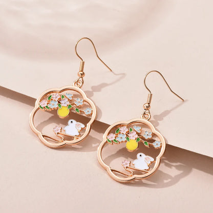 Fashion Cute Enameled Animal Dangle Drop Earrings