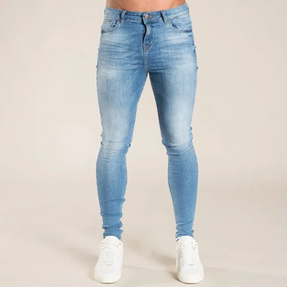 Men's Fashion skinny jeans boys Classic Elastic Cotton Slim Jeans