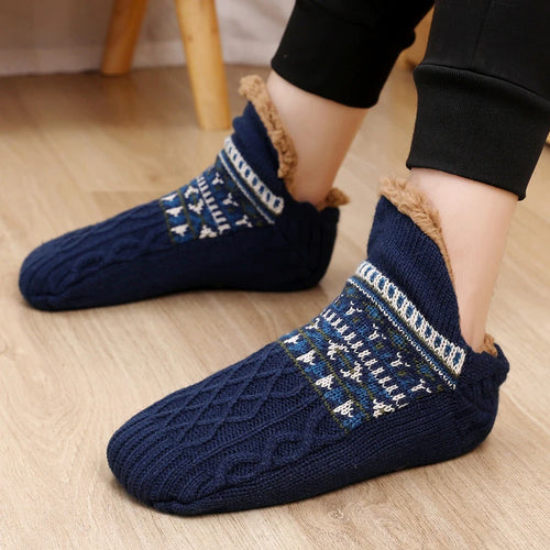 1 Pair Warm Winter Non-slip Floor Socks Women Men Snow Socks Sleep Carpet Socks Slippers Comfortable Soft Non-slip Yoga Socks