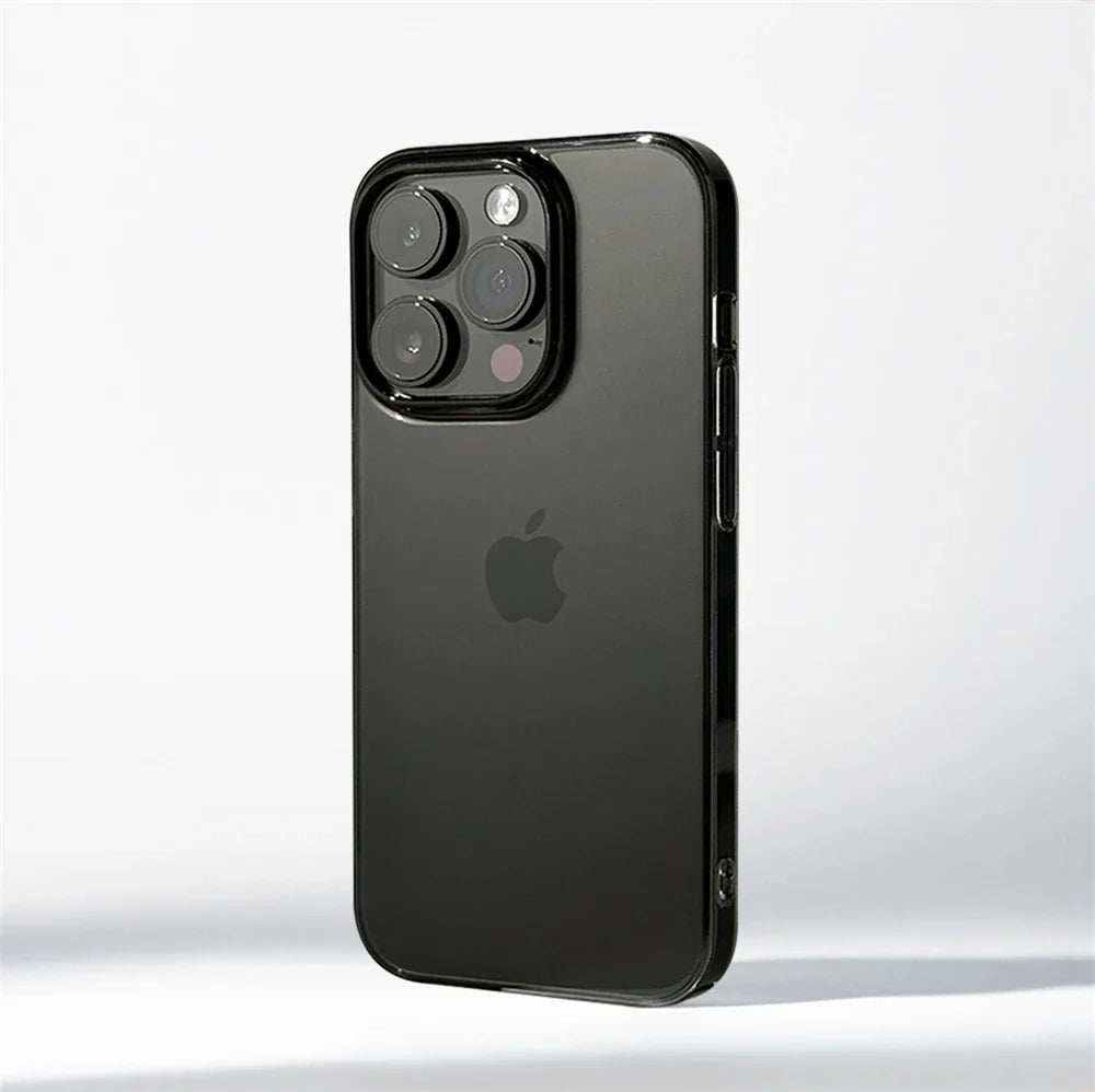 Coque Rigide PC Givrée Sablée Ultra Fine 0.7 MM Pour iPhone 17 16 Pro Max 15 14 Plus 13 12 Simple Transparente HD