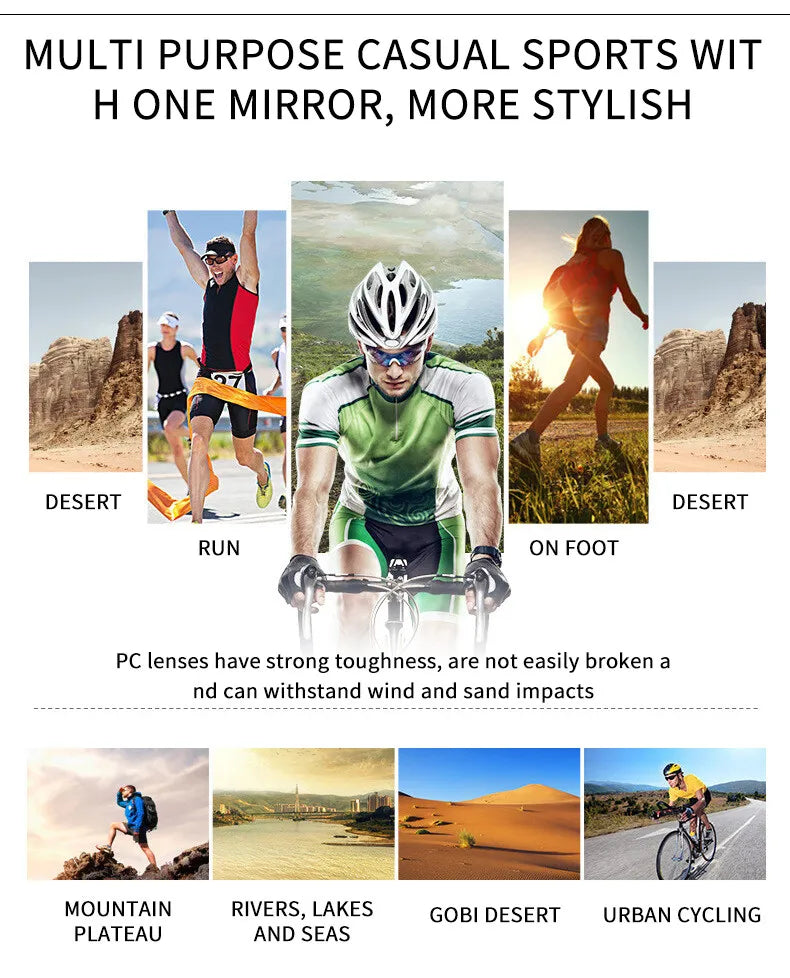 Cycling Sunglasses Unisex UV400 Cycling Shades fit for Running Hiking Windproof eyeswear Outdoor glasses