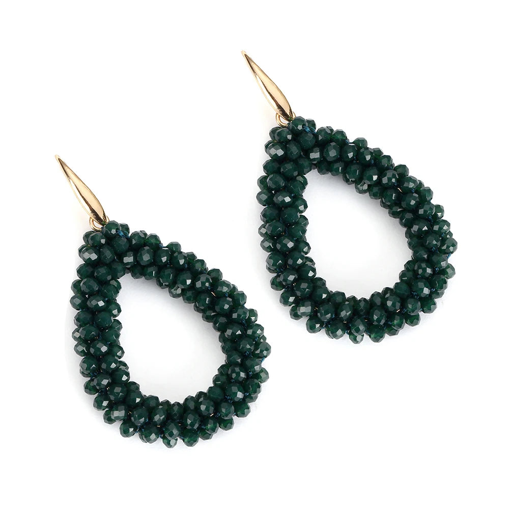 Mixed Color Big Drop Earrings for Women