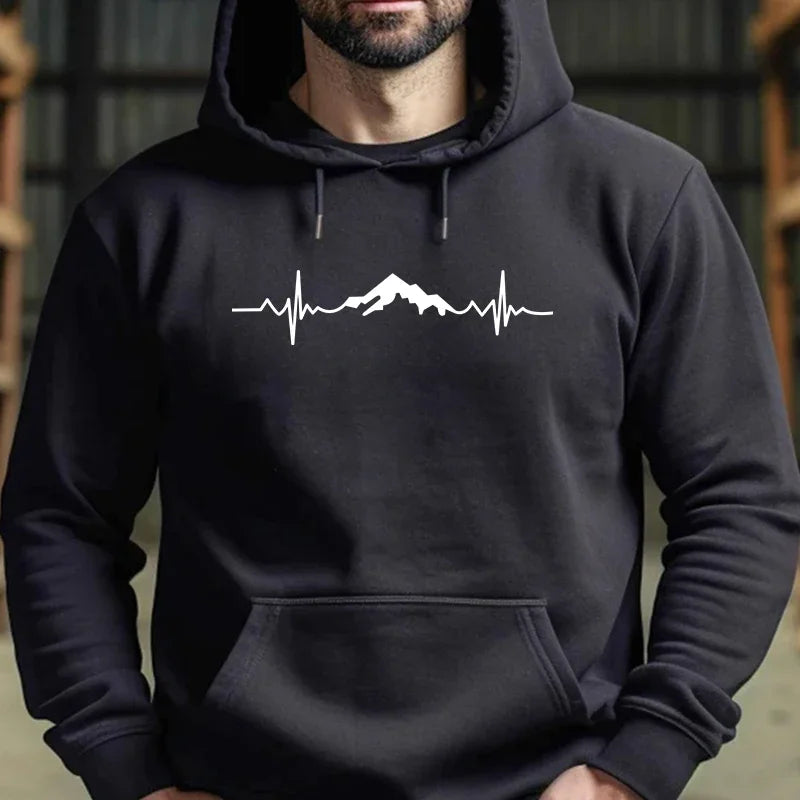 2025 Hot Sale Men's Hooded Long Sleeved Sweatshirts High Quality Male Daily Casual Sports Fitness Hoodies All Season Fashion Top
