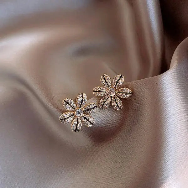 Trendy Round Simple Crystal Dangle Earrings For Women