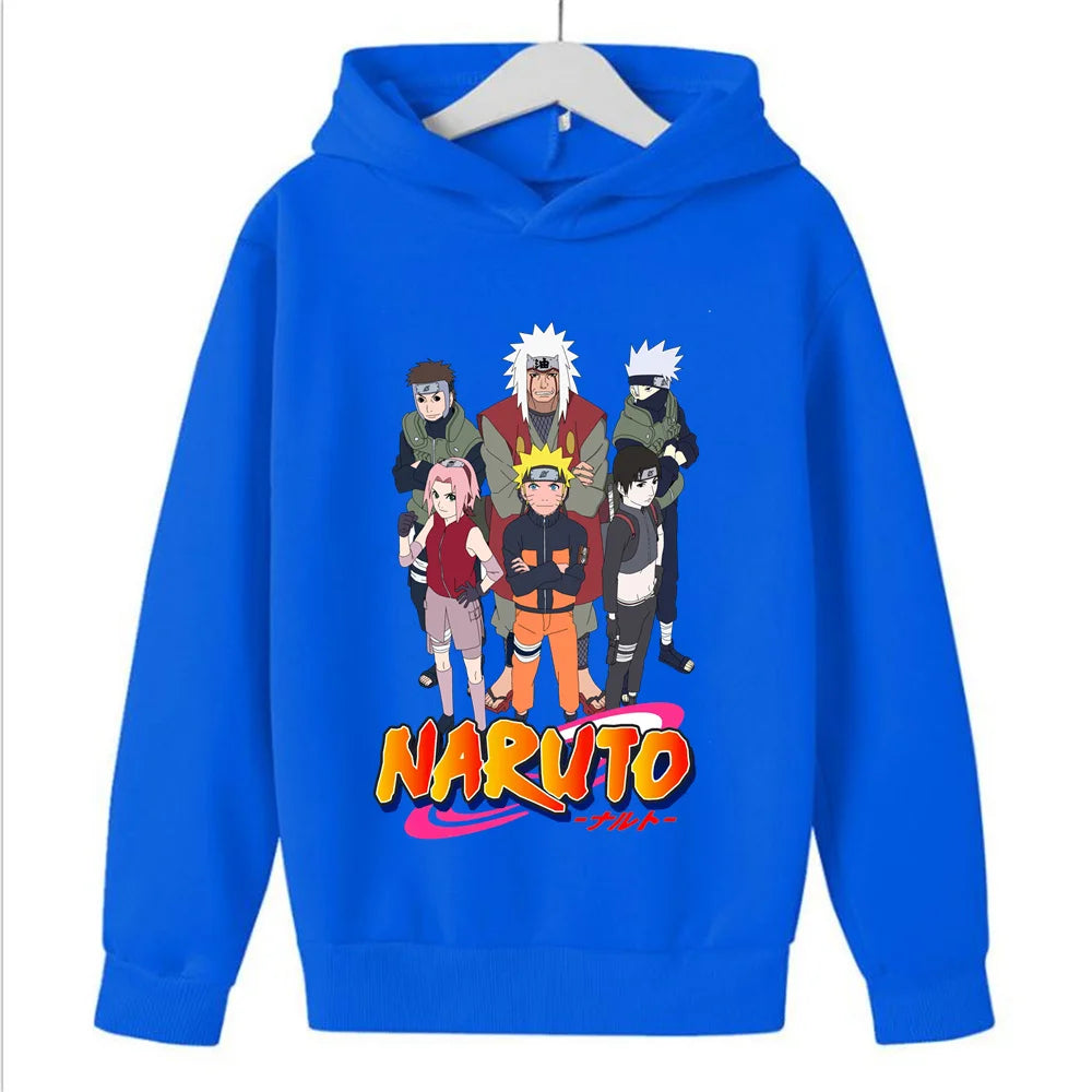"Naruto Anime Children's Clothing Fashion Design Print Winter Long-sleeved Boy  Girl Sweaters Kawaii Casual Harajuku