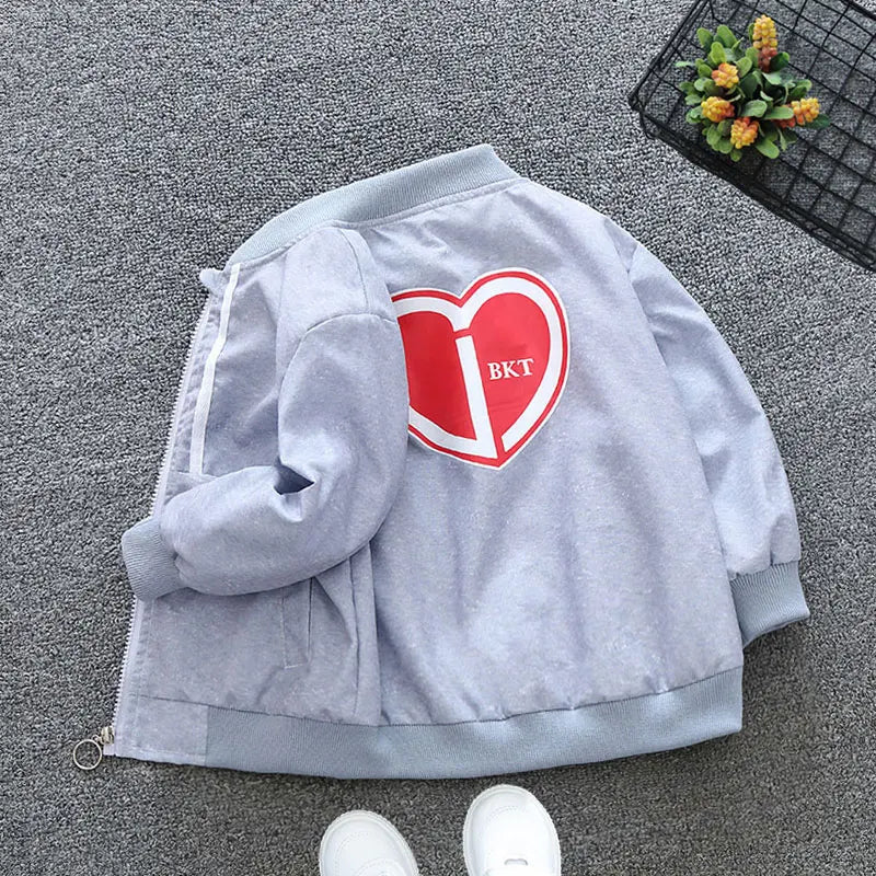 Heart Patterned Outerwear For Children